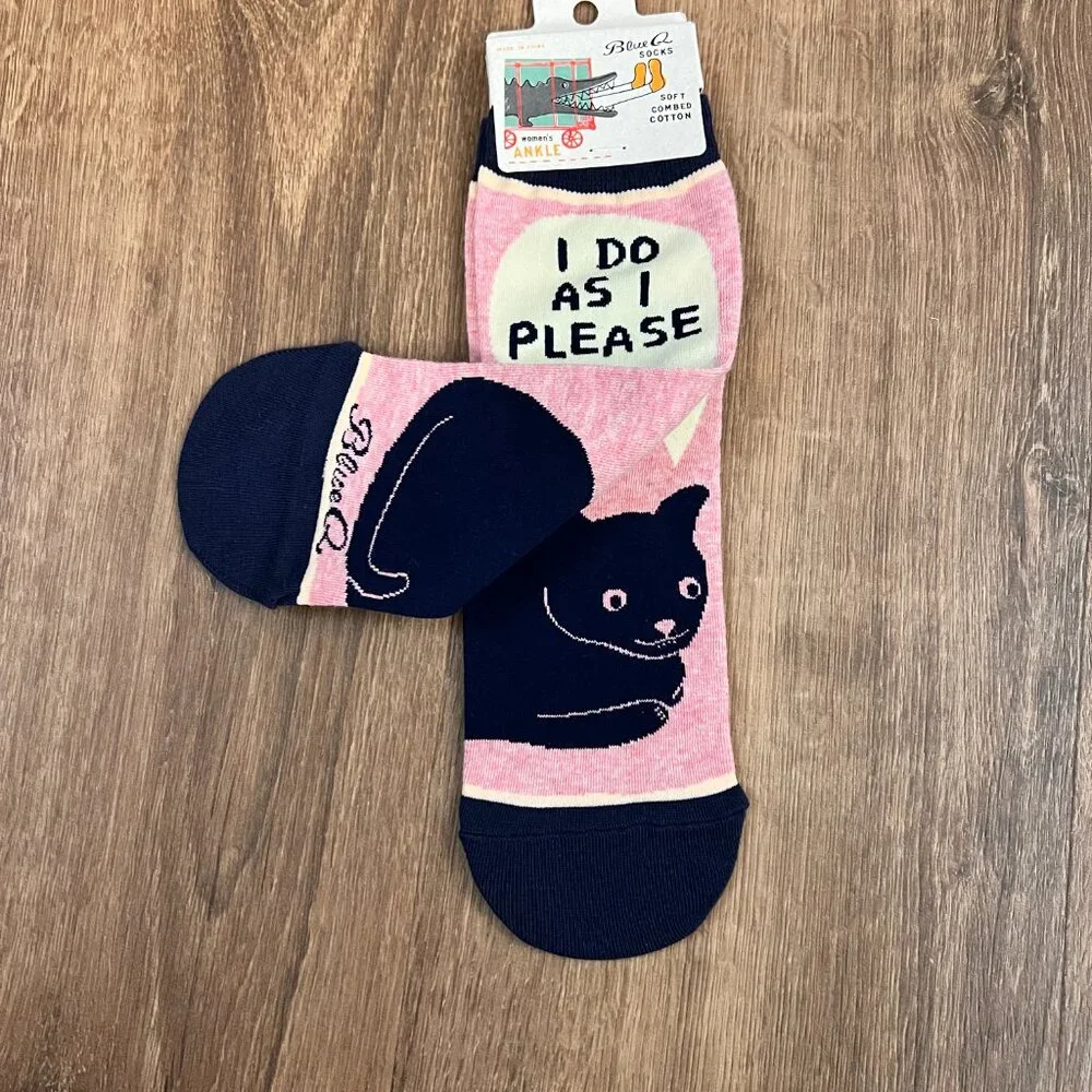 Blue Q Cat Do As I Please Women's Novelty Socks
